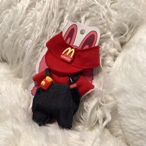 Unbranded Labubu  Doll MacDonald 2 Pic Outfit, Color Red, Brown, Black Yellow